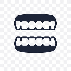 Dental prosthesis transparent icon. Dental prosthesis symbol design from Dentist collection.