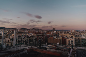 panoramic view of the city of barcelona spain