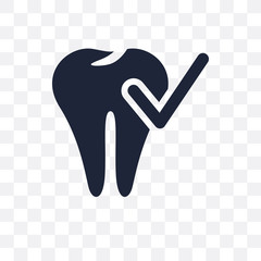 Healthy tooth transparent icon. Healthy tooth symbol design from Dentist collection.
