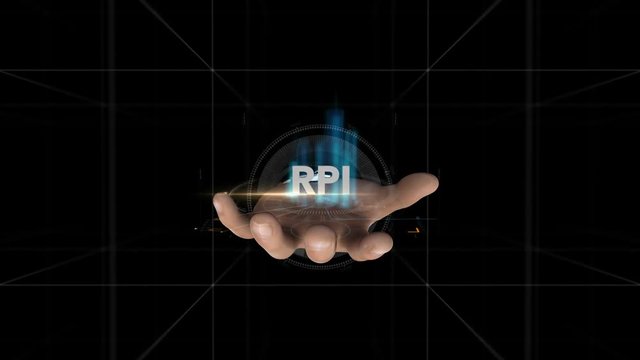 Hand Reveals Hologram Word-RPI