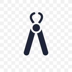 Tooth pliers transparent icon. Tooth pliers symbol design from Dentist collection.