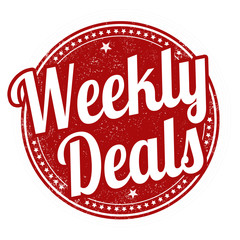 Weekly deals sign or stamp - obrazy, fototapety, plakaty