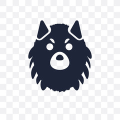 Keeshond dog transparent icon. Keeshond dog symbol design from Dogs collection.