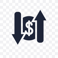 Money transfer transparent icon. Money transfer symbol design from Payment collection.