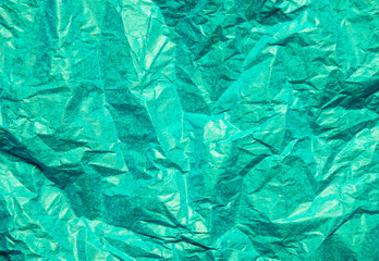 Blue crumpled paper abstract background