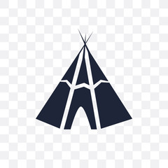 Tepee transparent icon. Tepee symbol design from Desert collection. © CoolVectorStock