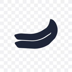 Banana transparent icon. Banana symbol design from Fruit and vegetables collection.