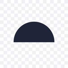 Semicircle transparent icon. Semicircle symbol design from Geometry collection.
