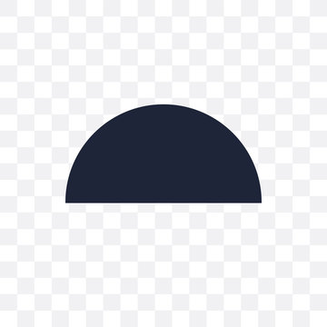 Semicircle transparent icon. Semicircle symbol design from Geometry collection.