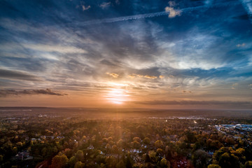 Aerial View of a Sunset