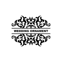 Wedding ornament vector template.