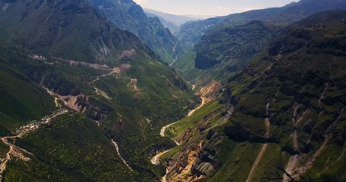 Drone of wild beauty in Colca Canyon