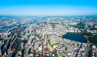 Fototapeten Hamburg city centre view, Germany © saiko3p