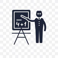 Mathematician transparent icon. Mathematician symbol design from Professions collection.