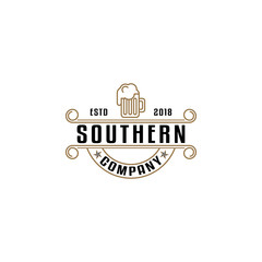 Beer Logo Design inspiration. Vintage Country Emblem Typography vector