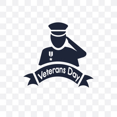 Veterans Day transparent icon. Veterans Day symbol design from United states of america collection.