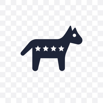 Donkey americal political transparent icon. Donkey americal political symbol design from Political collection.