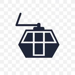 Ski lift transparent icon. Ski lift symbol design from Winter collection.