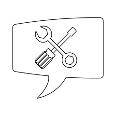 Technical support service in black and white