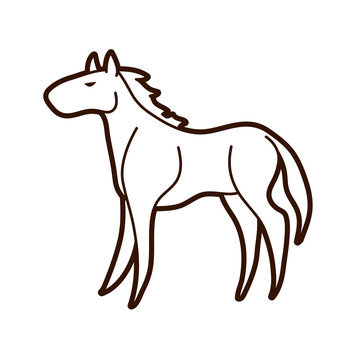 Horse standing cartoon Graphic Vector