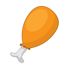 fried chicken isolated illustration on white background