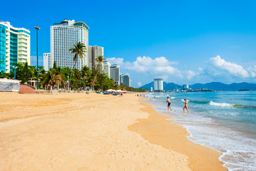 Naklejka premium Nha Trang city beach, Vietnam