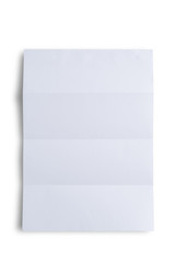 Blank Paper isolated on white background.