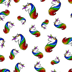 cute unicorn pattern seamless apparel textile