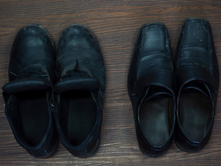 The both of work shoes