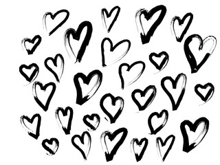 Love drawing sketch vector Idea Concept with Doodle design style :Hand drawn vector illustration set of love element. color background