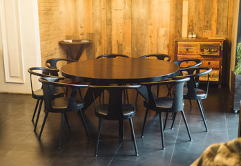 Restaurant modern furniture in loft style