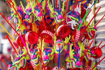 Colorful Dragon Toy at Chinatown