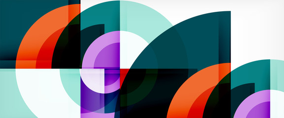 Obraz premium Circle abstract background, geometric modern design template