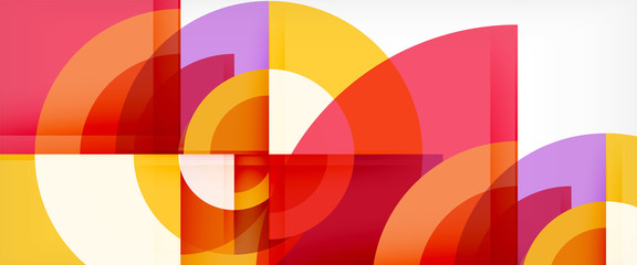 Multicolored round shapes abstract background