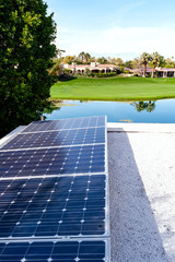 shaded rooftop solar panels