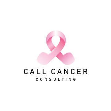 call cancer logo icon with gradient color