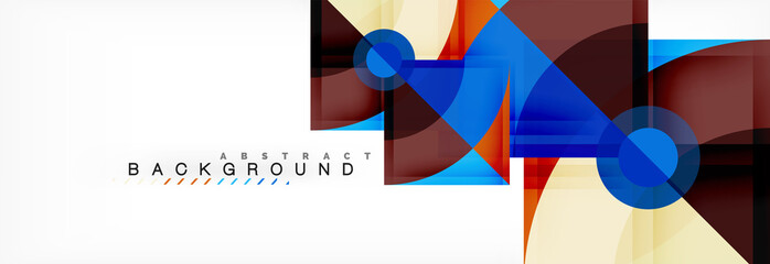 Trendy circles composition geometric background