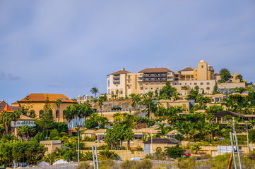 Fototapeta na wymiar Popular canarian resort Playa de Las Americas in Tenerife, Canar