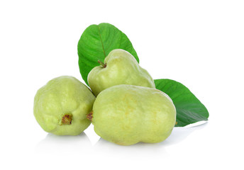 Guava on white background