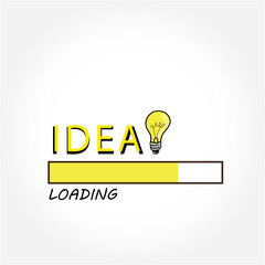 Free hand sketch loading idea , light bulbs, symbol of ideas