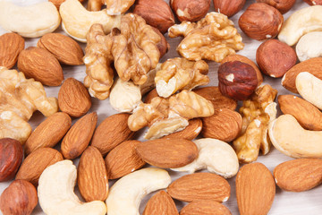 Different nuts and almonds as source vitamins and minerals