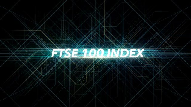 Digital Lines Tech Word - FTSE 100 INDEX
