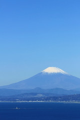Fuji background material unified in blue
