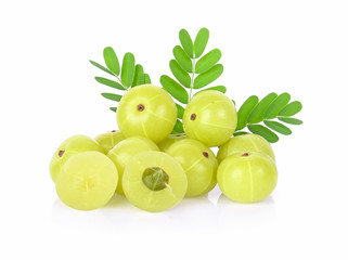 Indian gooseberry isolated on white background