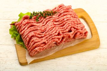 Raw minced beef meat