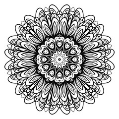 Modern Decorative floral color mandala. round Shapes. illustration.
