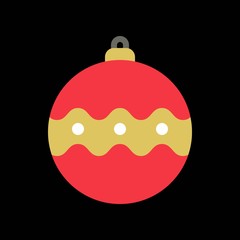 christmas bauble.cute christmas and winter related set,flat design suitable for use as material