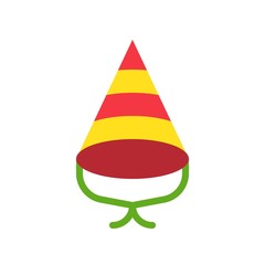 party new year hat, cute christmas and winter related set,flat design suitable for use as material