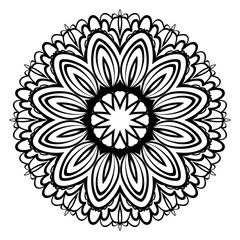 Ornamental circle pattern. oriental mandala. color floral ornament. Vector illustration. for coloring book, greeting card, invitation, tattoo. Anti-stress therapy