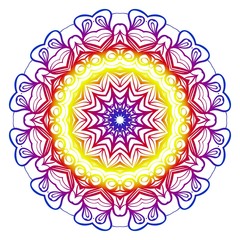 Round pattern flower mandala. circle floral ornament. Legend decorative vector illustration
